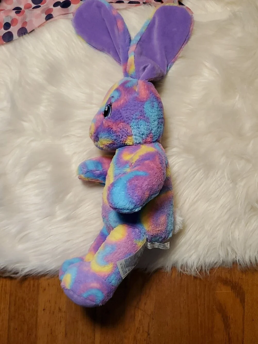 Plush Rainbow Tie-Dye Bunny Build A Bear Plush